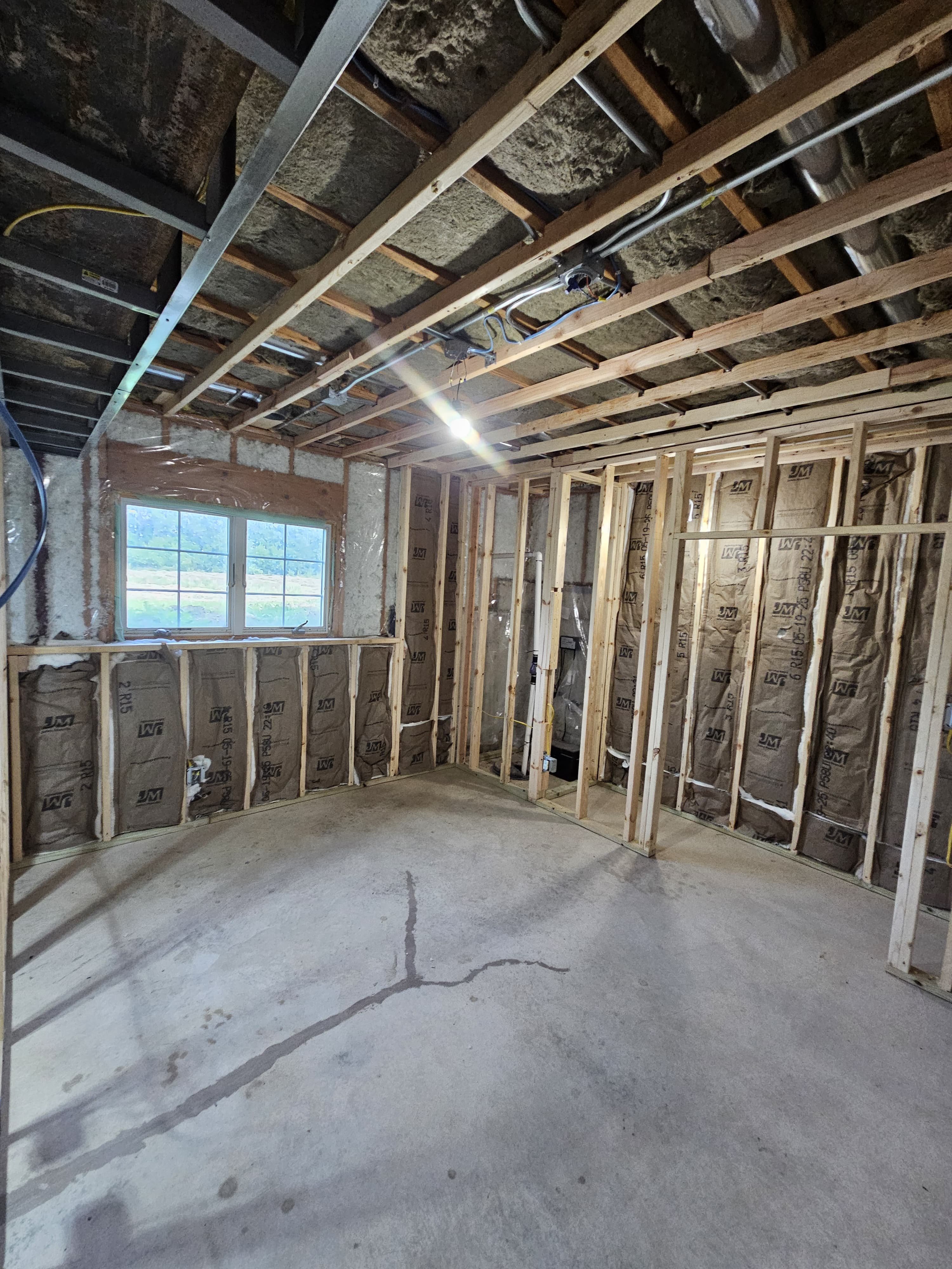 Square level basement framing Kankakee general contractor quality
